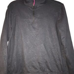 Black fleece quarter zip sweater